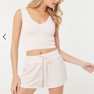 Ardene white tank and shorts set